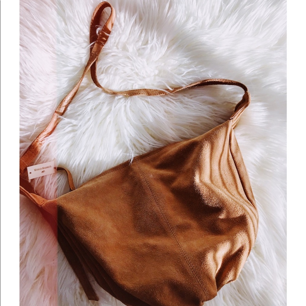 •SOLD• NWT • Genuine Suede Hobo Crossbody